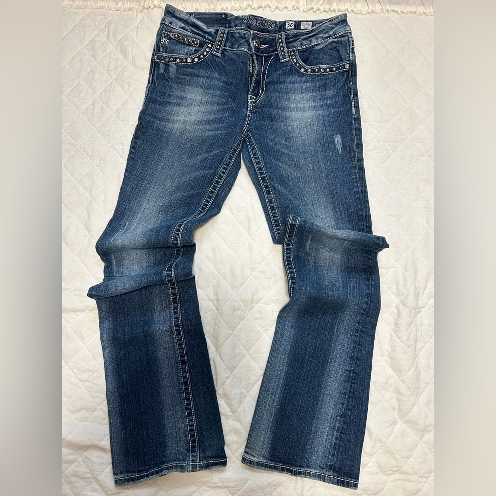 Y2K Miss Me Women's Blue Boot Cut Jeans W30